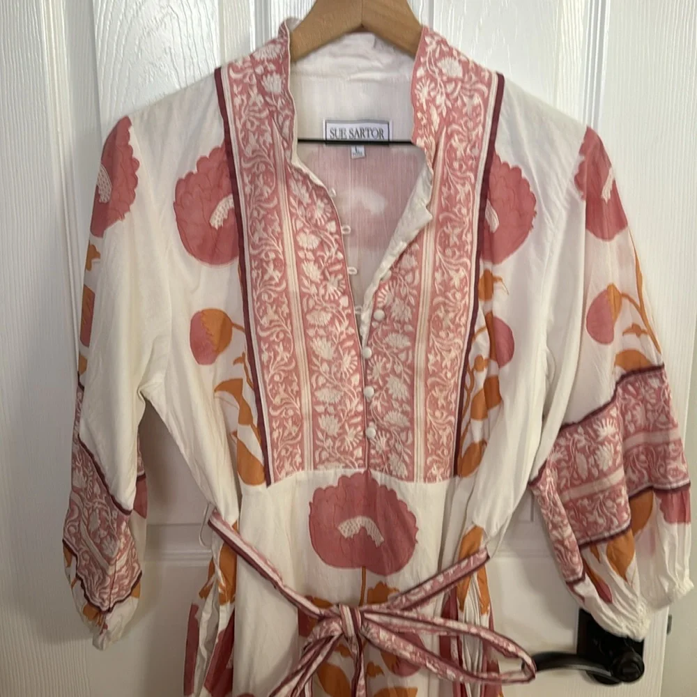 Anthropologie Sue Sartor flounce shorty dress L - Picture 7 of 16